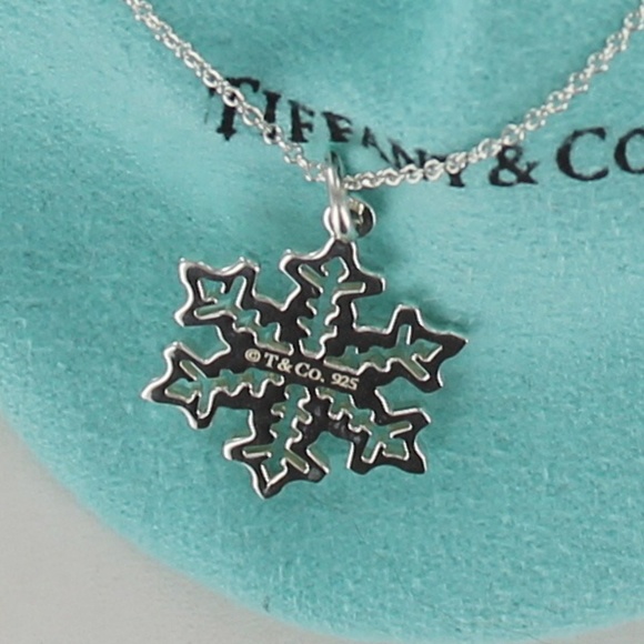 Tiffany Stencil Snowflake Charm Pendant 